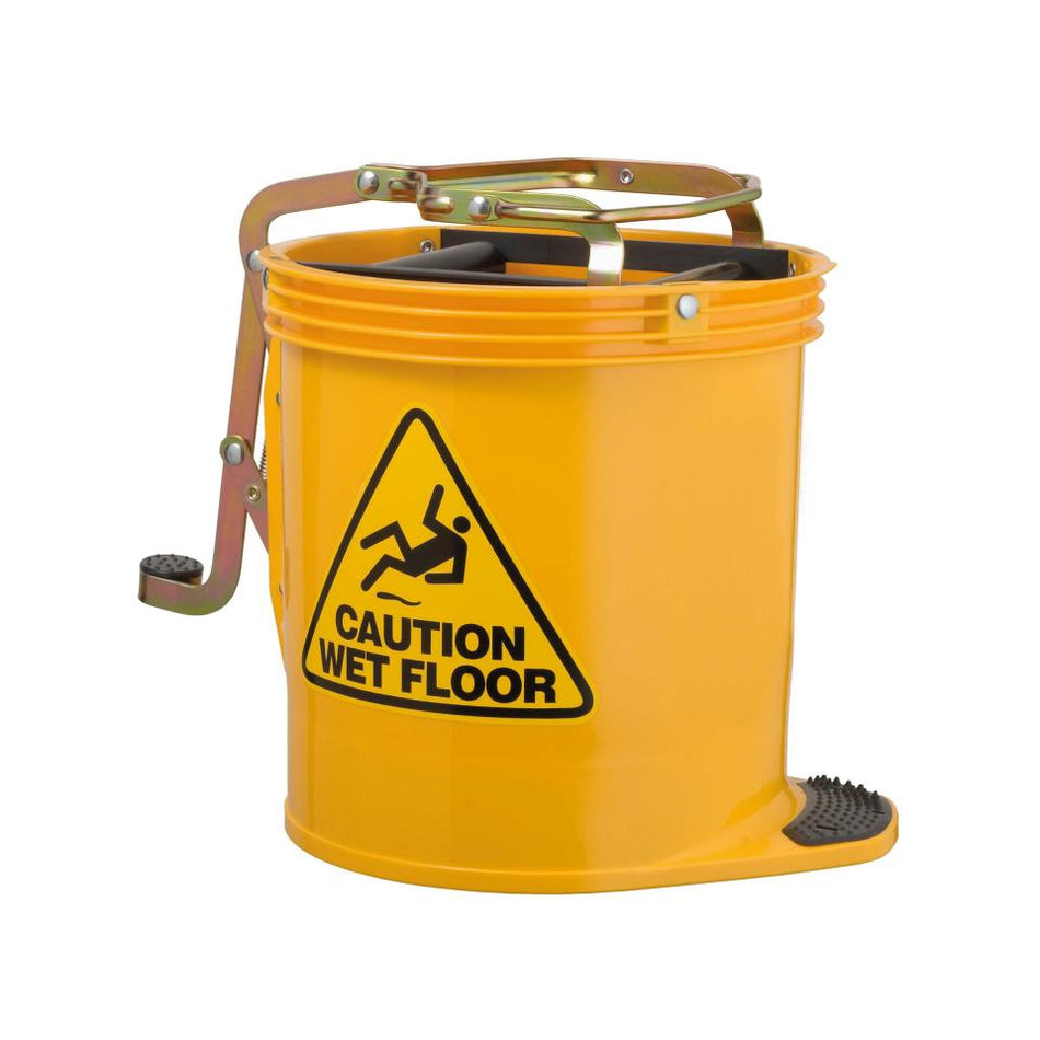 Oates Clean Contract Wringer 15L Mop Bucket Yellow