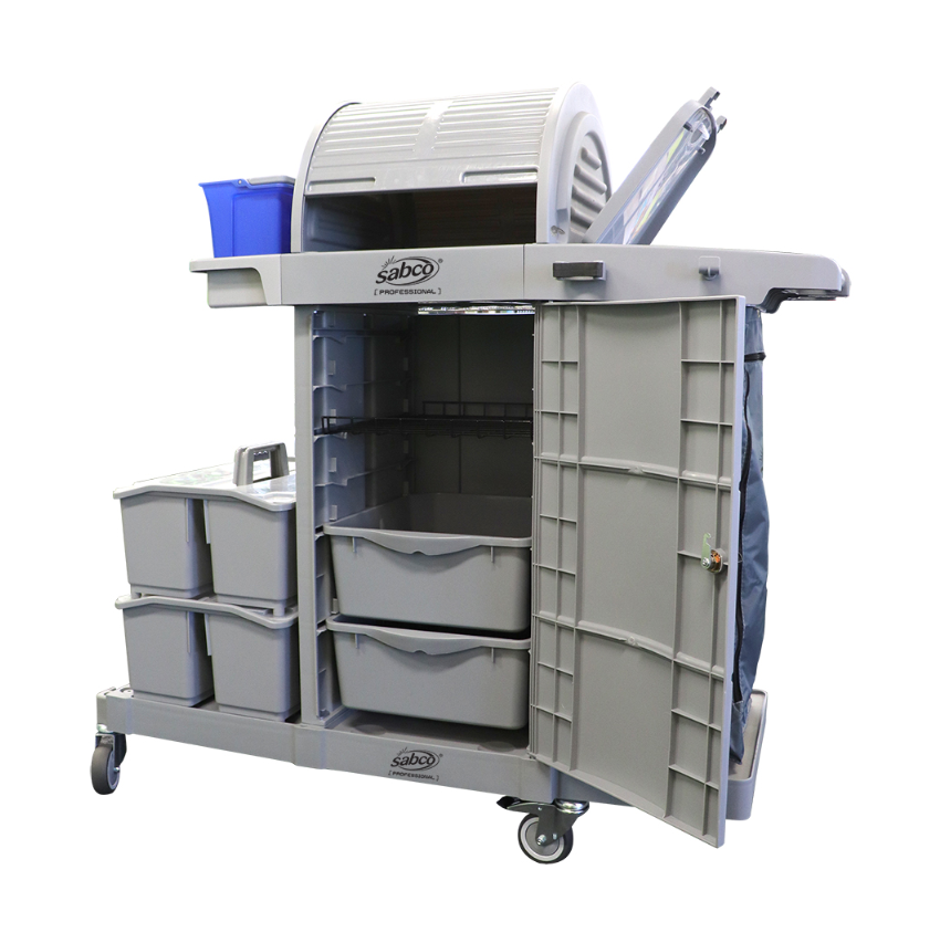Lockable Janitor Cart with Hood