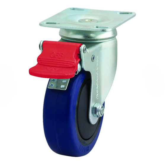 100mm Rebound Rubber Swivel Zinc Durolite Castor