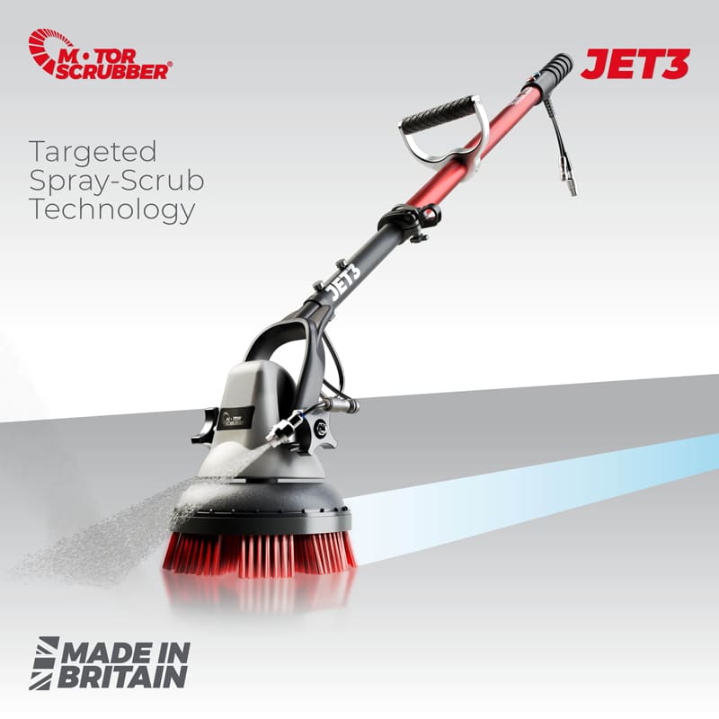 MotorScrubber JET3 Starter Kit with Spray Jet - Floor Scrubber + Solution Sprayer