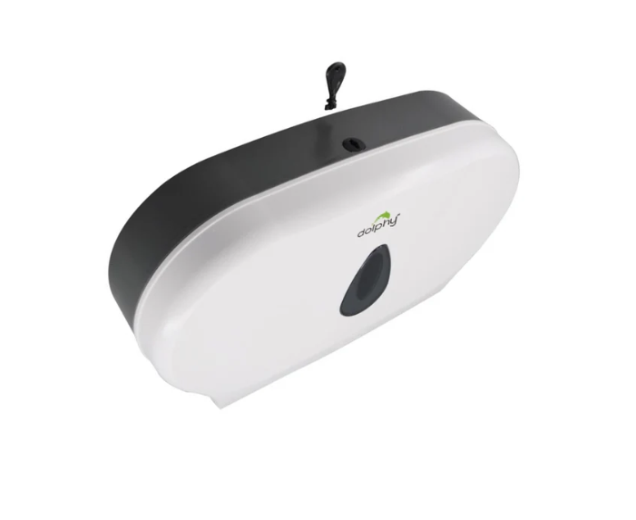 Double Jumbo Toilet Roll Dispenser - White