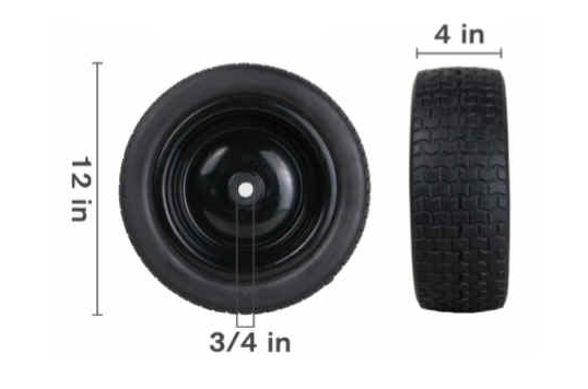 Wheel – Foam Black 12 inch