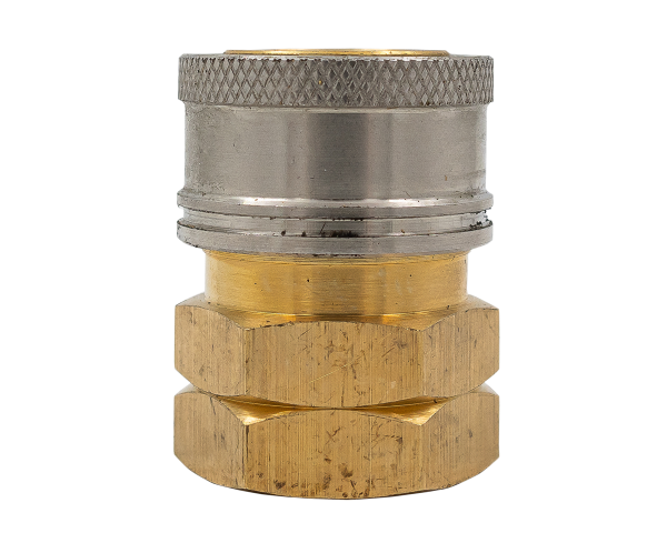 Coupler qc s/s Brass 3/8f