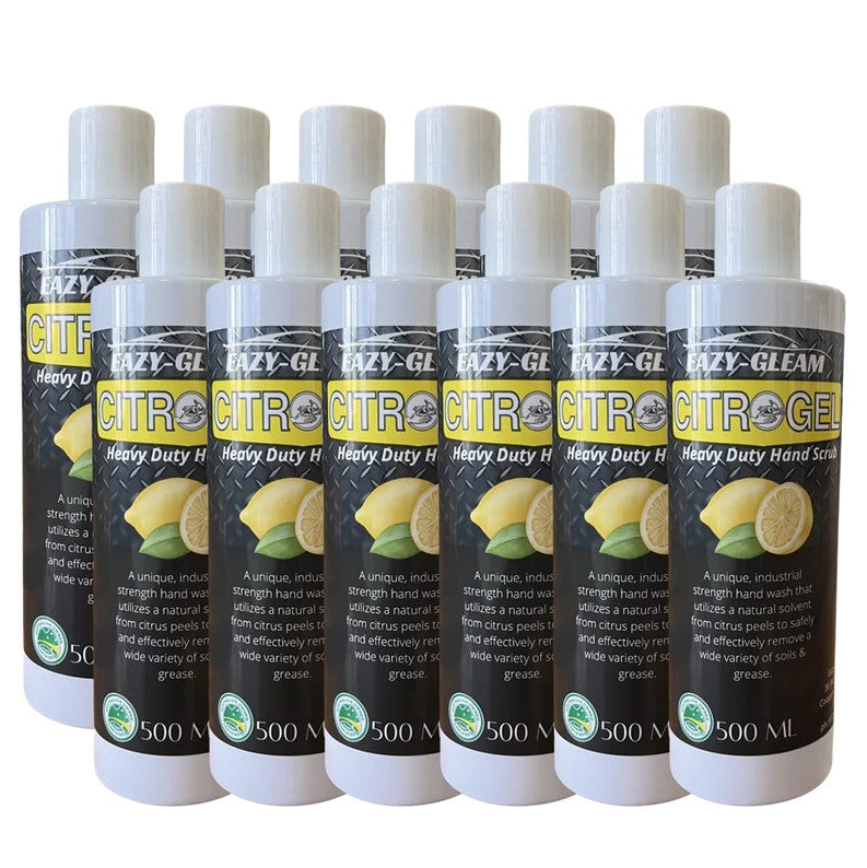 EAZY GLEAM Citrogel 12x500ml - Grit based heavy Hand Cleaner