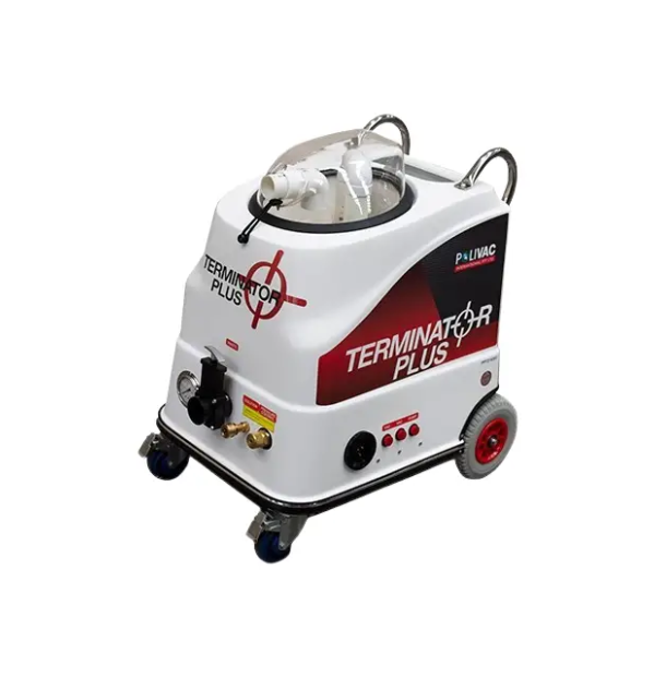 Terminator Plus Carpet machine With 10m Solution hose | 10m Vacuum hose   with 2-jet, 12” Stainless Steel Wand