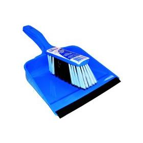 EDCO DUST PAN & BRUSH SET - BLUE (1 ONLY)