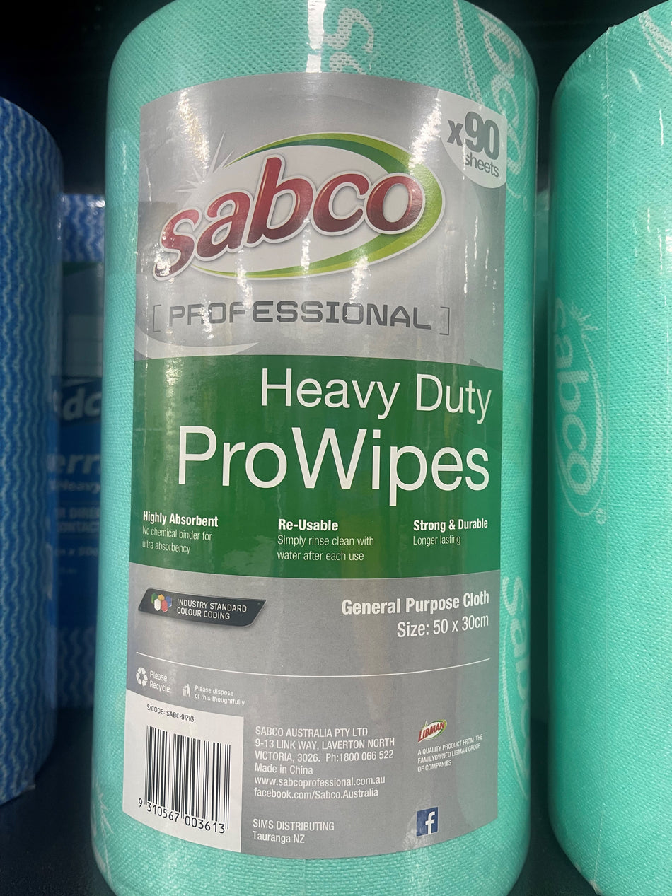 Prowipes Heavy Duty 45M X 30cm - Green