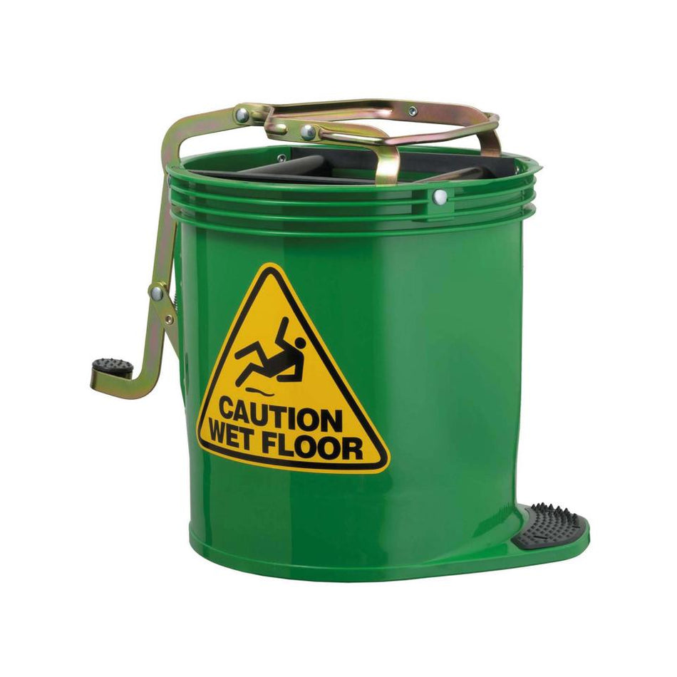 Oates Clean Contract Wringer 15L Mop Bucket Green