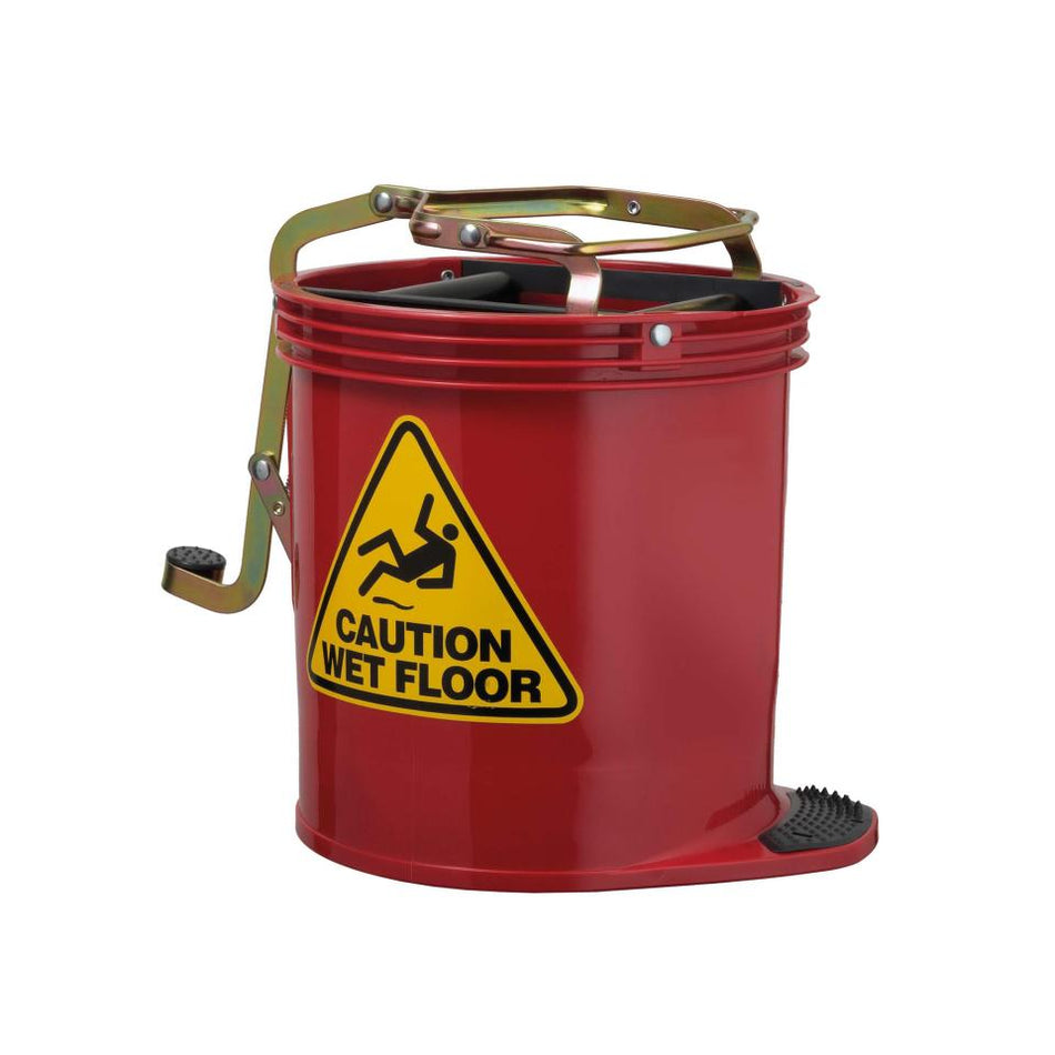 Oates Clean Contract Wringer 15L Mop Bucket Red